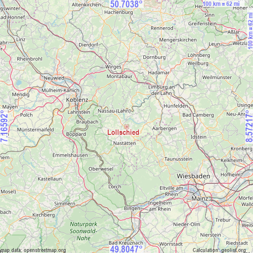 Lollschied on map