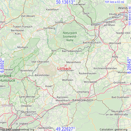 Löllbach on map