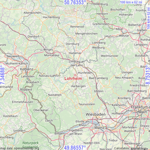 Lohrheim on map