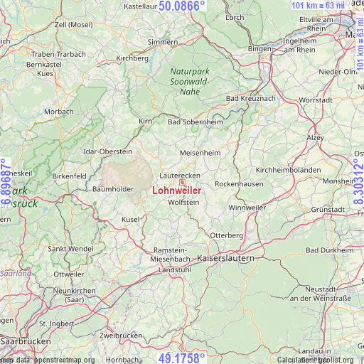 Lohnweiler on map