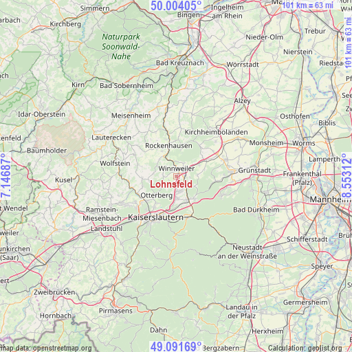 Lohnsfeld on map