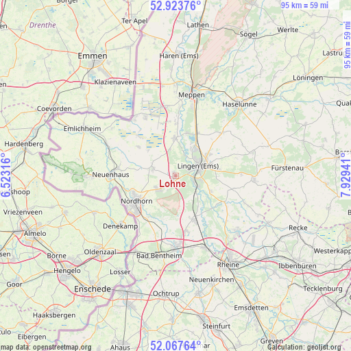 Lohne on map