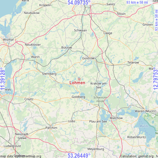 Lohmen on map