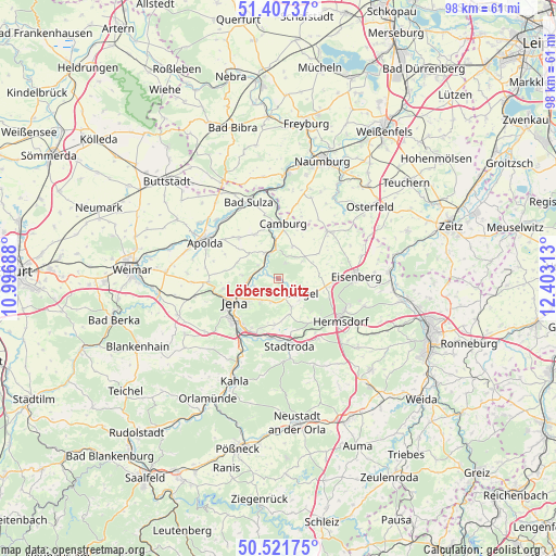 Löberschütz on map