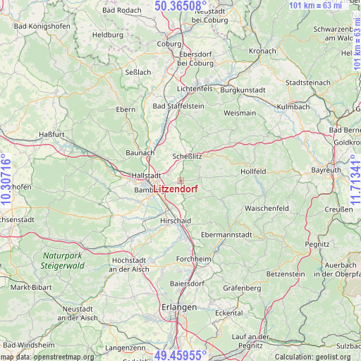 Litzendorf on map