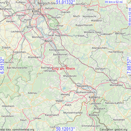Linz am Rhein on map