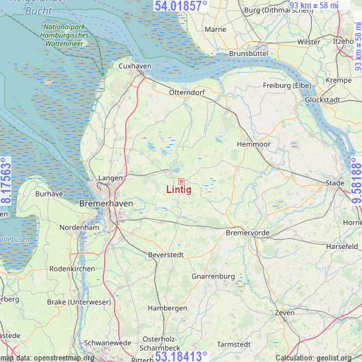 Lintig on map