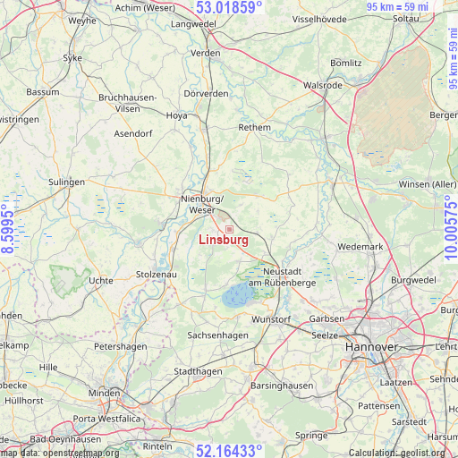 Linsburg on map