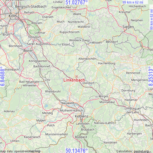 Linkenbach on map