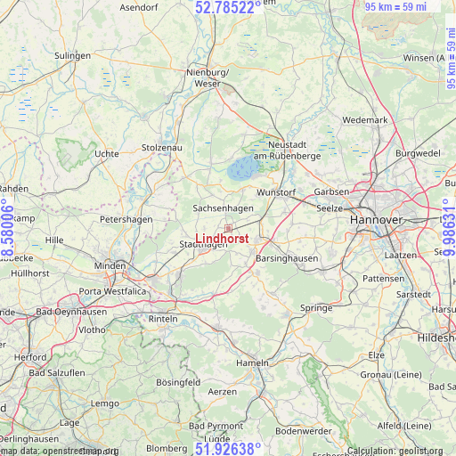 Lindhorst on map