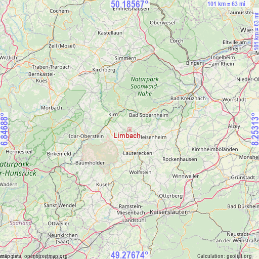Limbach on map