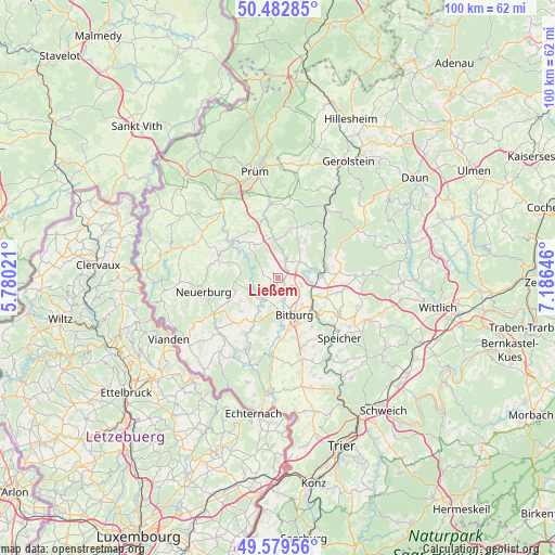 Ließem on map