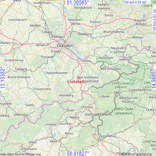 Liebstadt on map