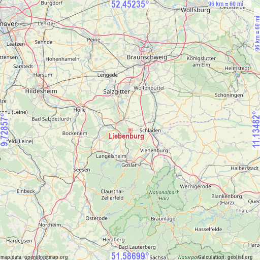 Liebenburg on map
