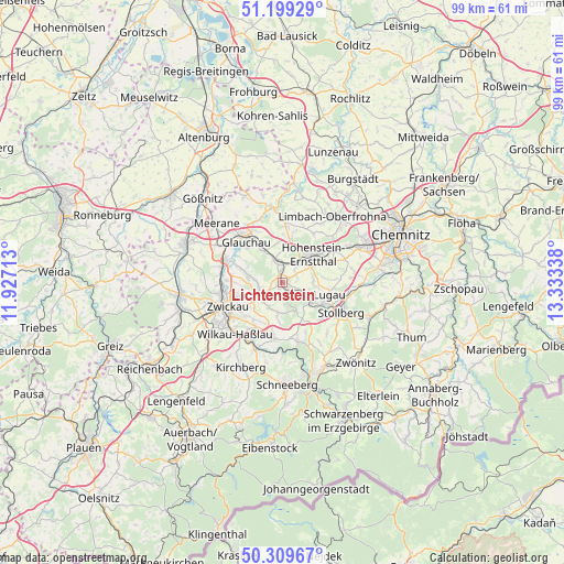 Lichtenstein on map