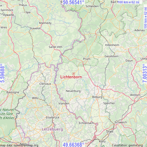 Lichtenborn on map