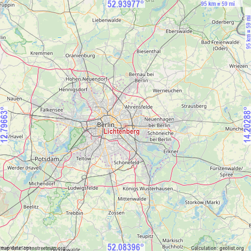 Lichtenberg on map