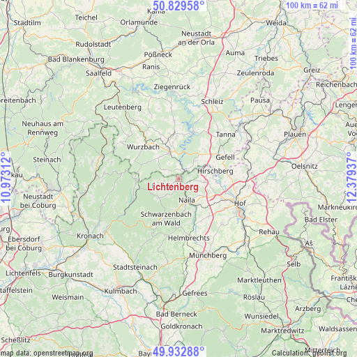 Lichtenberg on map