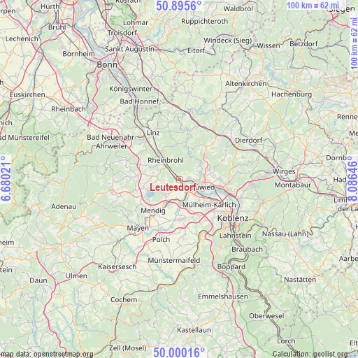 Leutesdorf on map