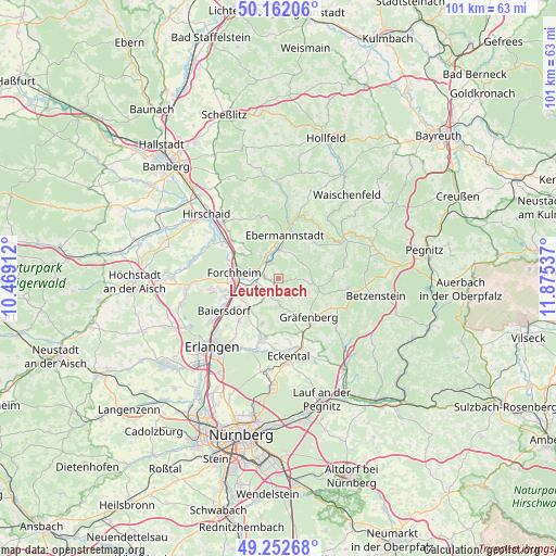 Leutenbach on map