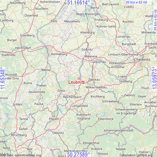 Leubnitz on map