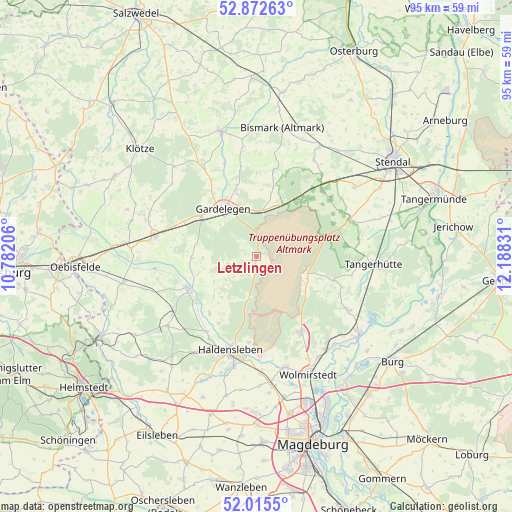 Letzlingen on map