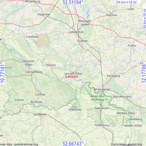 Lenzen on map