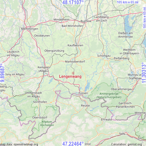 Lengenwang on map