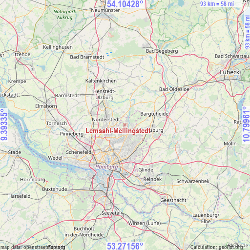 Lemsahl-Mellingstedt on map