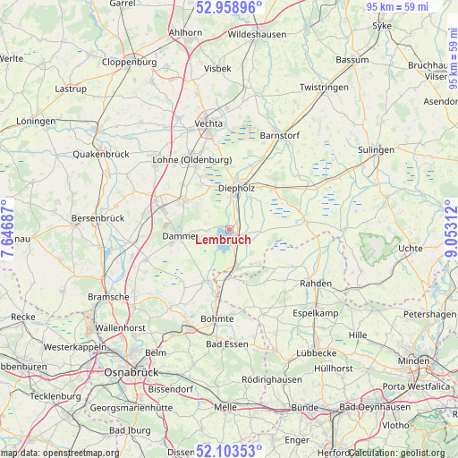 Lembruch on map