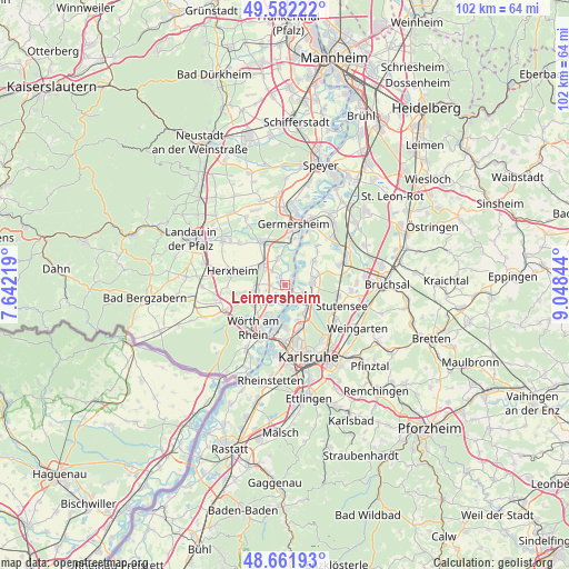 Leimersheim on map