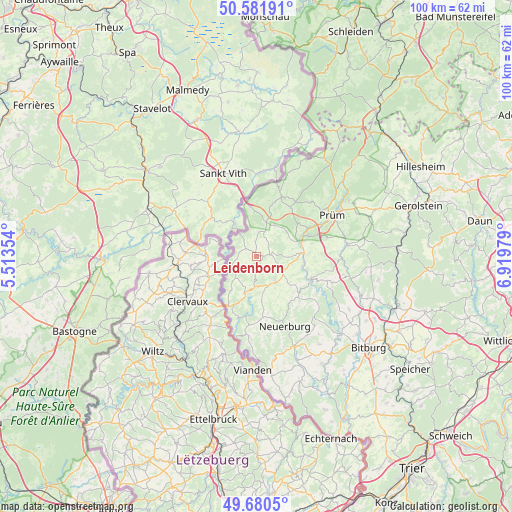 Leidenborn on map