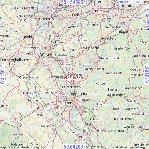 Leichlingen on map