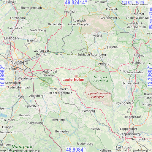 Lauterhofen on map