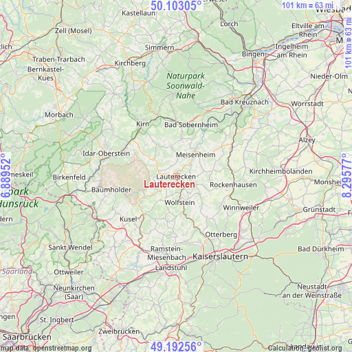 Lauterecken on map