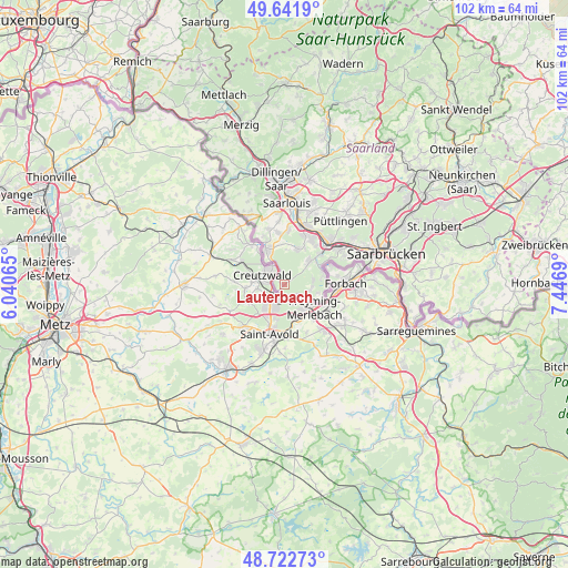 Lauterbach on map