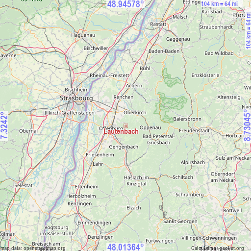 Lautenbach on map