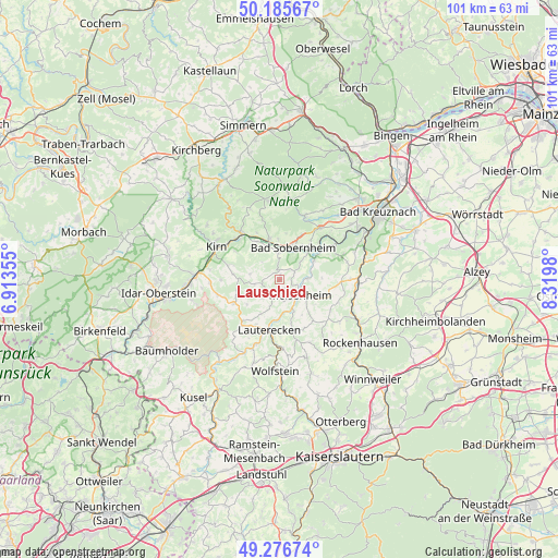 Lauschied on map