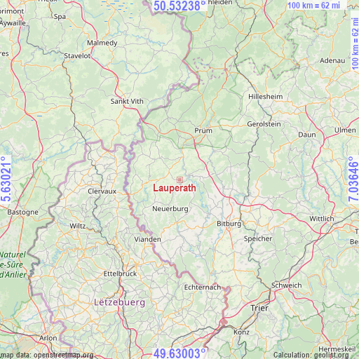 Lauperath on map