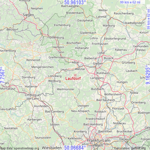 Laufdorf on map