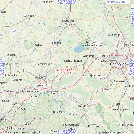 Lauenhagen on map