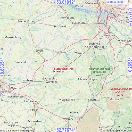 Lauenbrück on map