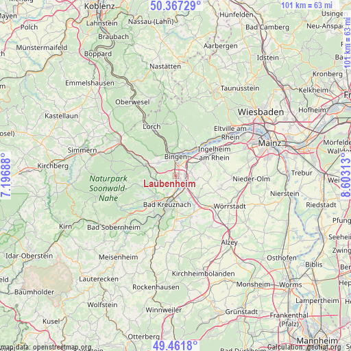 Laubenheim on map