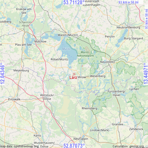 Lärz on map