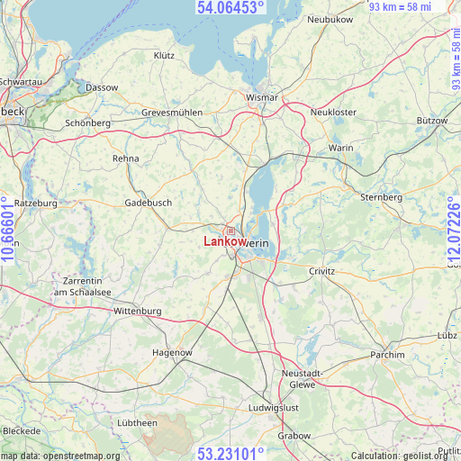 Lankow on map
