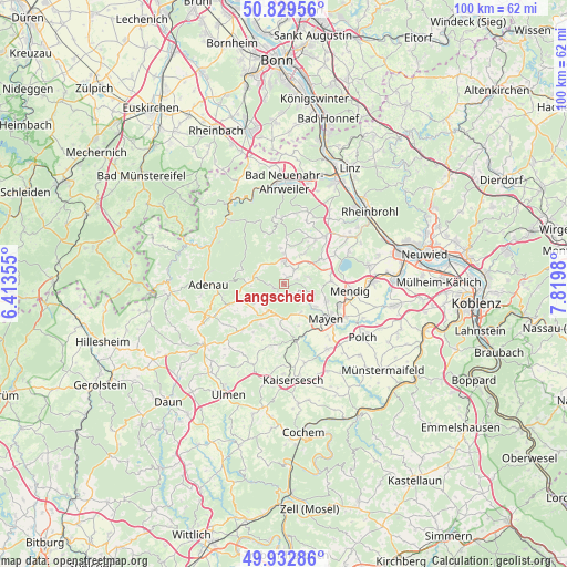 Langscheid on map