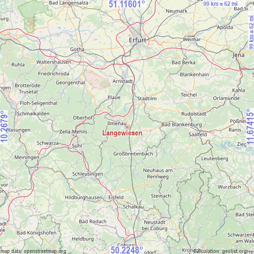 Langewiesen on map