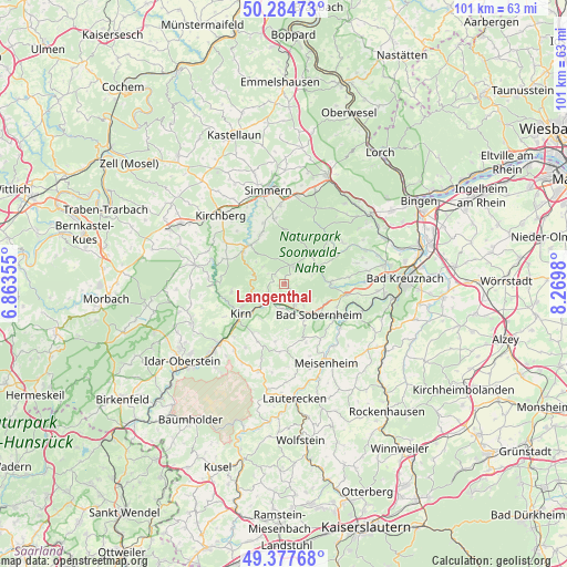 Langenthal on map