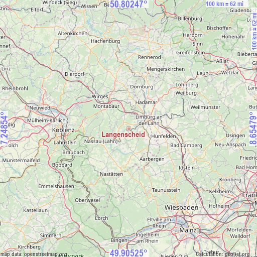 Langenscheid on map