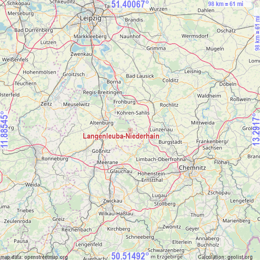 Langenleuba-Niederhain on map